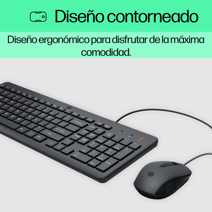EAN 0196786788116 - HP 150 Wired Mouse and Keyboard Combination teclado Ratón incluido USB Negro imagen 6