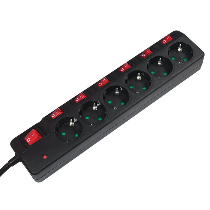 EAN 4052792049572 - LogiLink LPS233 base múltiple 1,5 m 6 salidas AC Interior Negro imagen 1