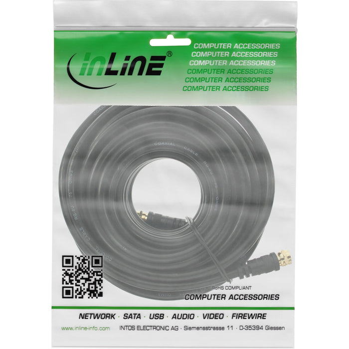 EAN 4043718129706 - InLine 4043718129706 cable coaxial 15 m F Negro imagen 2