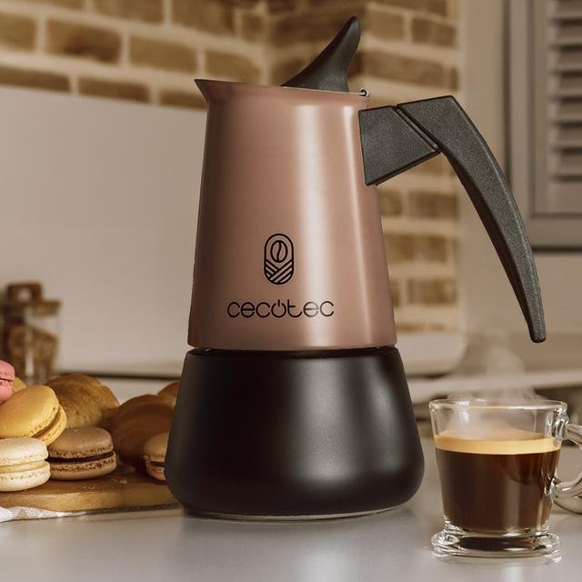 EAN 8435484001182 - Cecotec Piccolina 900 Cafetera italiana 0,45 L Bronce imagen 3
