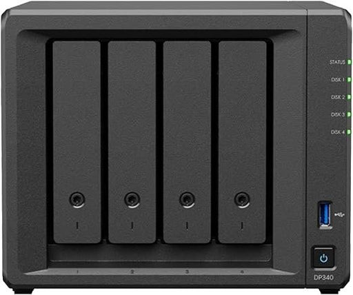 EAN 4711174725793 - Synology DP340 servidor de almacenamiento NAS Escritorio R1600 16 GB 32 TB Unidad de disco duro Negro imagen 1