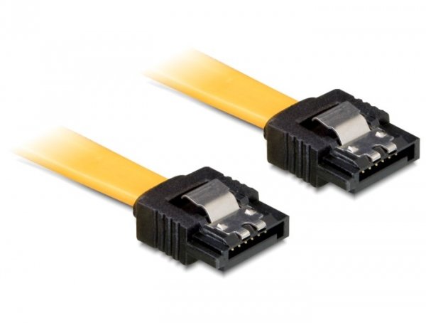 EAN 4043619828135 - DeLOCK 0.7m SATA M/M cable de SATA 0,7 m Amarillo imagen 1