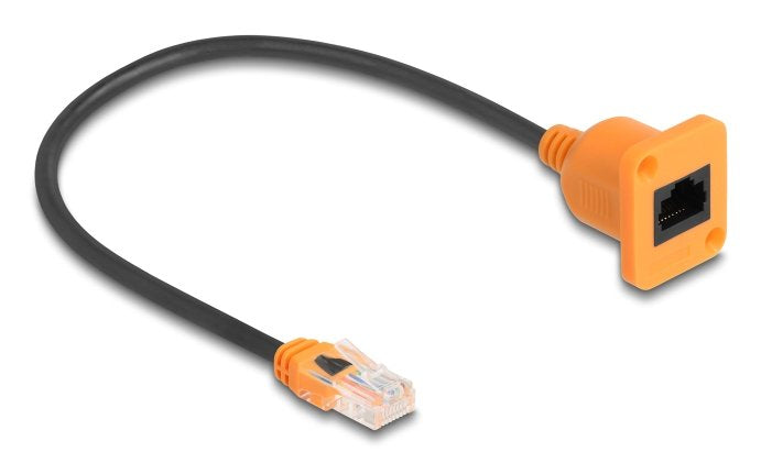 EAN 4043619908035 - DeLOCK 90803 cable de red Negro, Naranja 0,3 m Cat5e U/UTP (UTP) imagen 1