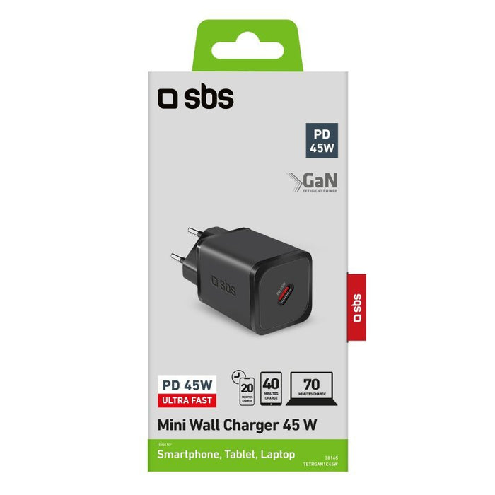 EAN 8018417438165 - SBS TETRGAN1C45W cargador de dispositivo móvil Auriculares, Portátil, Smartphone, Reloj inteligente, Tabl imagen 4