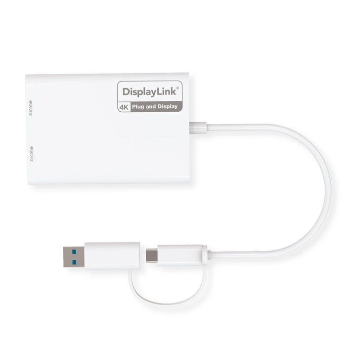 EAN 7630049634763 - ROLINE 12.03.3206 Adaptador gráfico USB 3840 x 2160 Pixeles Blanco imagen 3