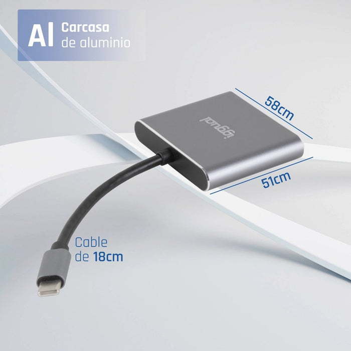 EAN 8435364318461 - iggual IGG318461 base para portátil y replicador de puertos USB 3.2 Gen 1 (3.1 Gen 1) Type-C Negro imagen 11