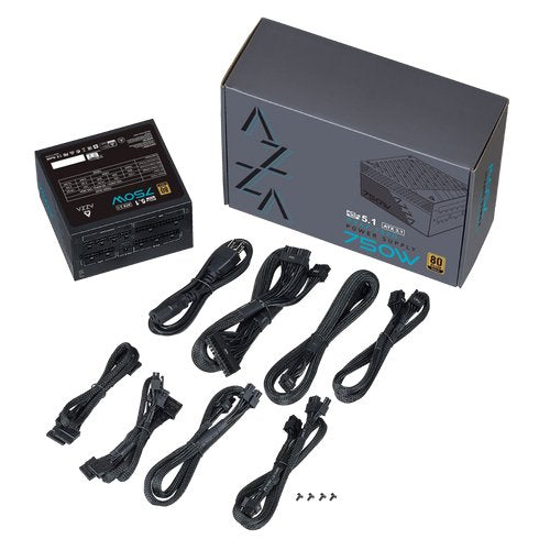 EAN 4712839557469 - Azza PSAZ-750G unidad de fuente de alimentación 750 W 20+4 pin ATX ATX Negro imagen 3