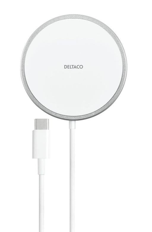 EAN 7333048051486 - Deltaco QI-1034 cargador de dispositivo móvil Universal Blanco USB Cargador inalámbrico Carga rápida Inte imagen 1