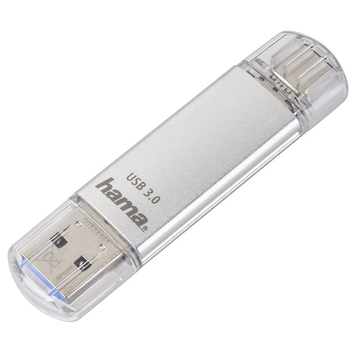 EAN 4047443414878 - Hama C-Laeta unidad flash USB 128 GB USB Type-A / USB Type-C 3.2 Gen 1 (3.1 Gen 1) Plata imagen 1