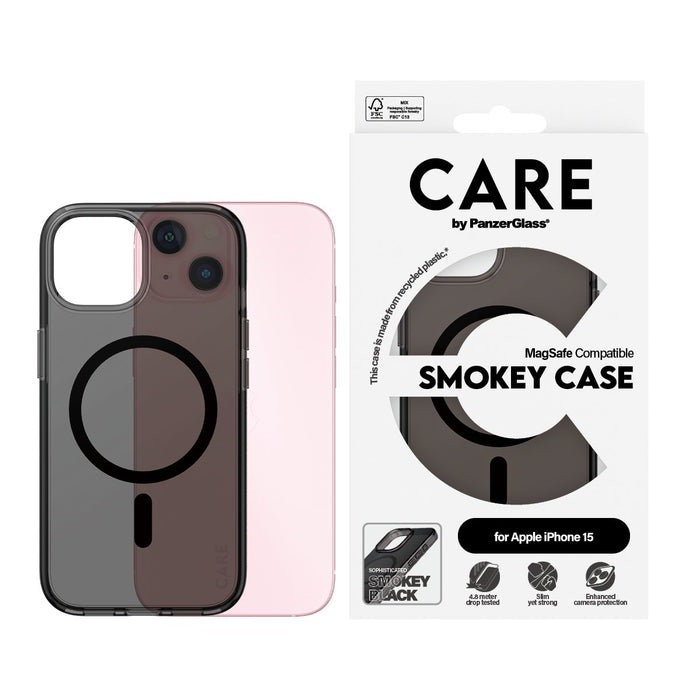 EAN 5715685012402 - PanzerGlass CARE™ by ® Urban Combat Case Smokey w. Black MagSafe iPhone 15 funda para teléfono móvil Negr imagen 2