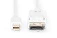 EAN 4016032289340 - Digitus AK-340102-030-W cable DisplayPort 3 m Mini DisplayPort Blanco imagen 2