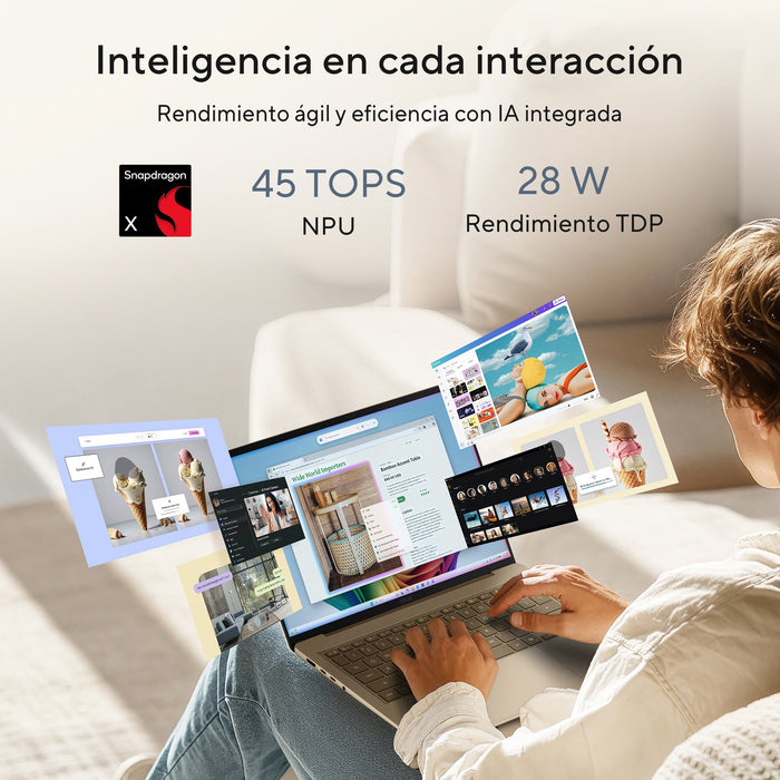 EAN 199291701397 - ASUS Zenbook 14 UX3480QA-U1091W 35,6 cm (14") LPDDR5x-SDRAM Wi-Fi 6E (802.11ax) Coral imagen 4