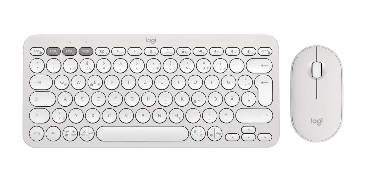 EAN 5099206115767 - Logitech 920-012204 teclado Ratón incluido Universal RF Wireless + Bluetooth QWERTZ Alemán Blanco imagen 1