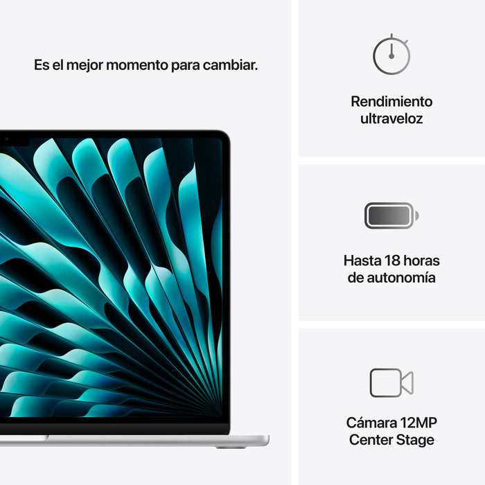 EAN 195949891908 - Apple MacBook Air Apple M M4 Portátil 38,9 cm (15.3") 24 GB 512 GB SSD Wi-Fi 6E (802.11ax) macOS Sequoia P imagen 10