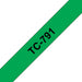 EAN 4977766050760 - Brother TC-791 cinta para impresora de etiquetas Negro sobre verde imagen 1