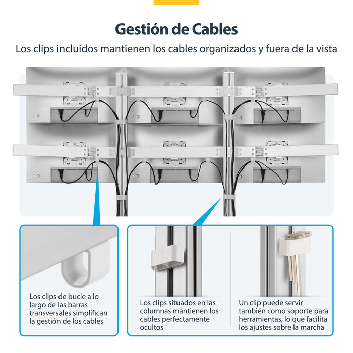 EAN 65030895323 - StarTech.com 6-MONITOR-ARM-A soporte para monitor 81,3 cm (32") Escritorio Blanco imagen 15