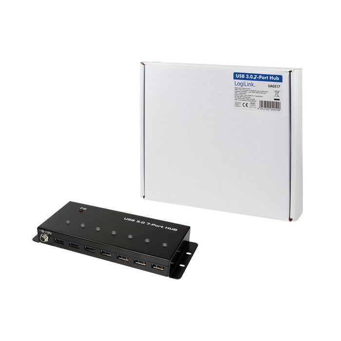 EAN 4052792049190 - LogiLink UA0317 hub de interfaz USB 3.2 Gen 1 (3.1 Gen 1) Type-B 5000 Mbit/s Negro imagen 7