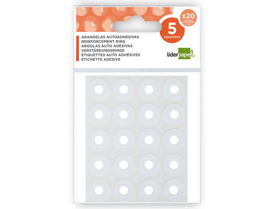 EAN 8423473429864 - Liderpapel AA01 etiqueta autoadhesiva Alrededor Blanco 100 pieza(s) imagen 1