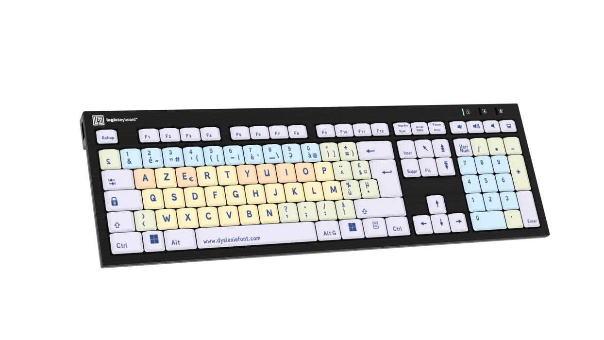 EAN 5707795020569 - Logickeyboard Nero teclado Hogar / Oficina USB AZERTY Francés Negro, Blanco imagen 3