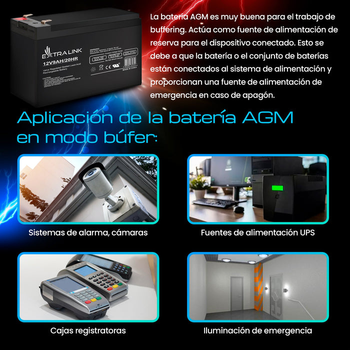 EAN 5903148916569 - Extralink AKUMULATOR BATTERY ACCUMULATOR AGM 12V 9AH Sealed Lead Acid (VRLA) imagen 31