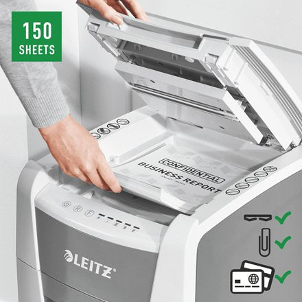 EAN 4002432124114 - Leitz 80140000 triturador de papel Microcorte 55 dB 22 cm Gris, Blanco imagen 7