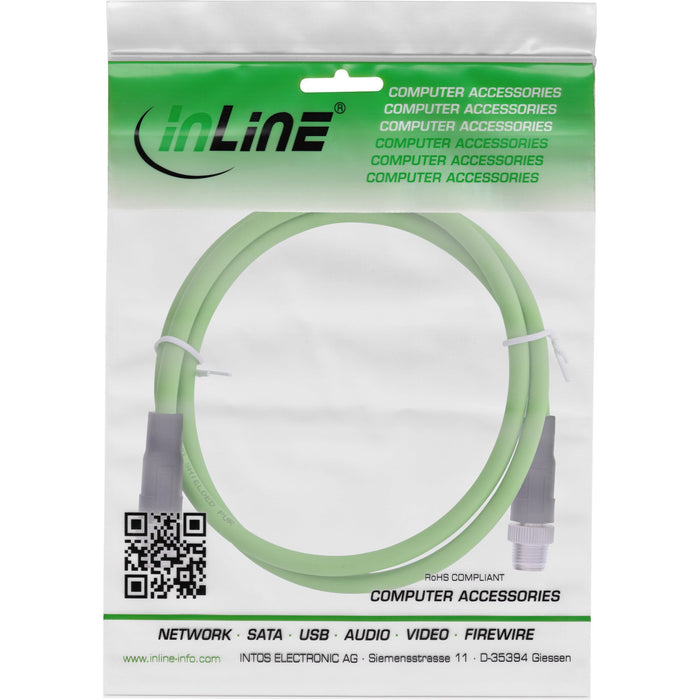 EAN 4043718318643 - InLine 40507 cable para sensor y actuador 7,5 m M12 Verde imagen 3