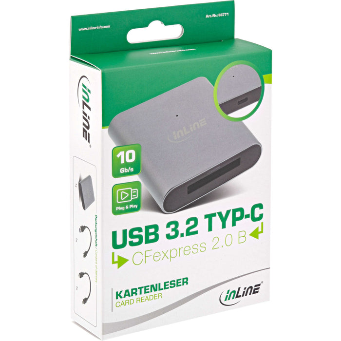 EAN 4043718291687 - InLine 66771 lector de tarjeta USB 3.2 Gen 1 (3.1 Gen 1) Type-C Aluminio, Negro imagen 6