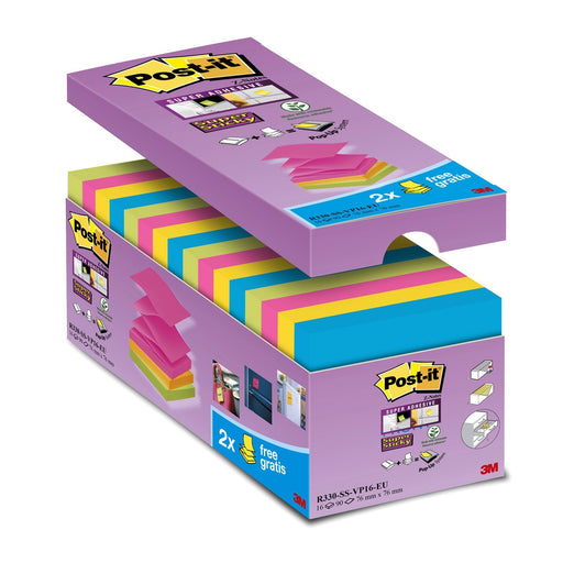 EAN 0051141401508 - Post-It 7100234249 nota autoadhesiva Plaza Azul, Verde, Rosa, Amarillo 90 hojas Autoadhesivo imagen 1