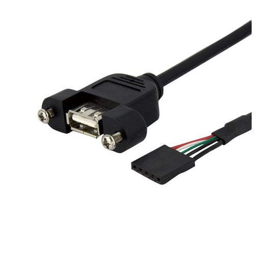 EAN 0065030835428 - StarTech.com 30 cm Inbouwpaneel USB Kabel - USB A naar Moederbord Aansluitkabel F/F cable USB 0,3 m Negro imagen 1