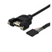 EAN 0065030835428 - StarTech.com 30 cm Inbouwpaneel USB Kabel - USB A naar Moederbord Aansluitkabel F/F cable USB 0,3 m Negro imagen 1
