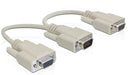 EAN 4043619653287 - DeLOCK VGA/2 x VGA cable VGA 0,2 m VGA (D-Sub) 2 x VGA (D-Sub) Beige imagen 1