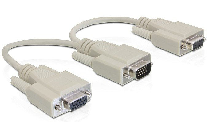 EAN 4043619653287 - DeLOCK VGA/2 x VGA cable VGA 0,2 m VGA (D-Sub) 2 x VGA (D-Sub) Beige imagen 1