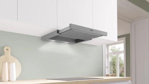 EAN 4242005538096 - Bosch Serie 2 DFM064W55 campana Semintegrada (extraíble) Metálico, Plata 394 m³/h imagen 2