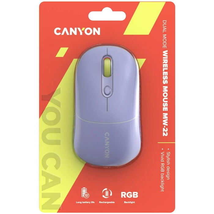 EAN 5291485014988 - Canyon MW-22 ratón Universal Ambidextro RF Wireless + Bluetooth Óptico 1600 DPI imagen 6