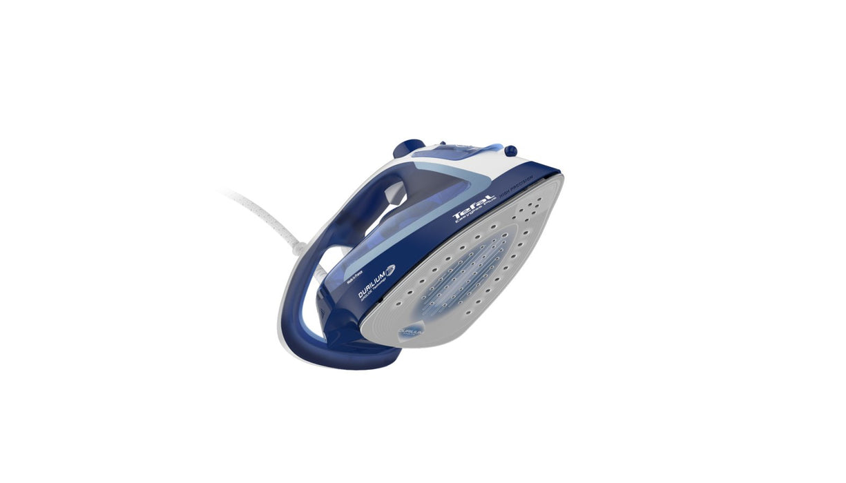 EAN 3121040074534 - Tefal EasyGliss Plus FV5735 plancha Plancha vapor-seco Suela de Durilium 2500 W Azul, Blanco imagen 3