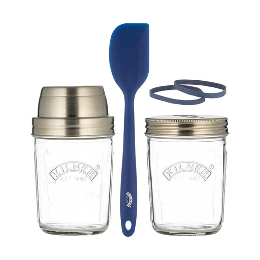 EAN 5010853273044 - Kilner 65025035 recipiente de almacenar comida Alrededor Establecer 0,35 L Azul, Plata, Transparente 2 pi imagen 1