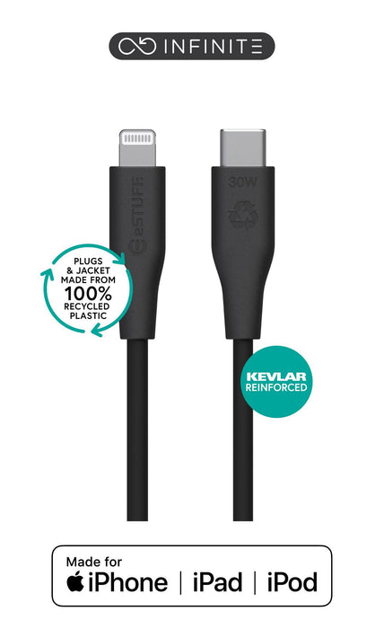 EAN 5715328158177 - eSTUFF ES602180-BULK cable de conector Lightning 1 m Negro imagen 1