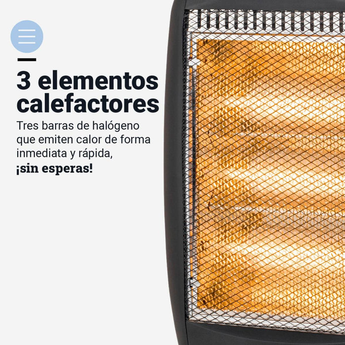 EAN 8436589072121 - Universal Blue UCH91000-21 calefactor eléctrico Interior Negro 1200 W Calefactor eléctrico halógeno imagen 6