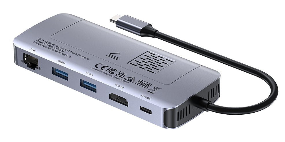 EAN 4894160051967 - UNITEK D1120A01 base para portátil y replicador de puertos Alámbrico USB 3.2 Gen 2 (3.1 Gen 2) Type-C Gri imagen 4
