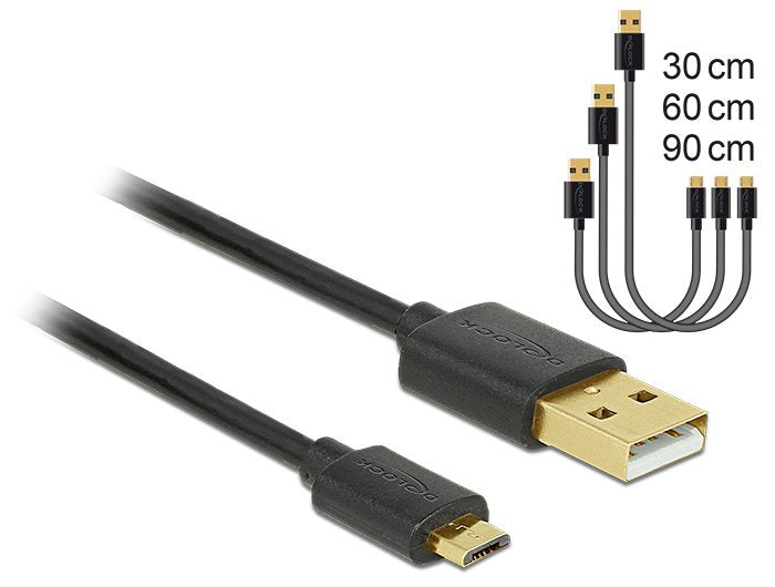EAN 4043619836802 - DeLOCK 83680 cable USB USB 2.0 USB A Micro-USB B Negro imagen 2