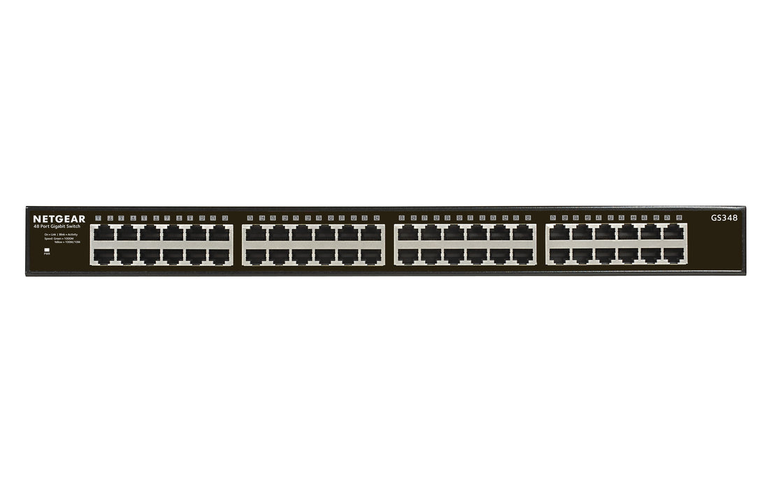 EAN 0606449120219 - NETGEAR GS348 No administrado Gigabit Ethernet (10/100/1000) 1U Negro imagen 1