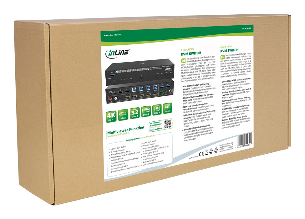 EAN 4043718344321 - InLine 57885I interruptor KVM Montaje en rack Negro imagen 7