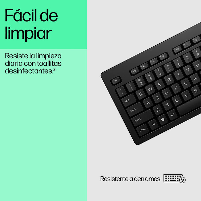 EAN 0195161008153 - HP 125 USB Wired Keyboard teclado Negro imagen 6