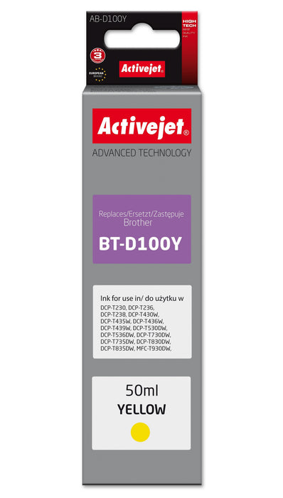 EAN 5901443392392 - Activejet AB-D100Y cartucho de tinta 1 pieza(s) Compatible Alto rendimiento (XL) Amarillo imagen 1