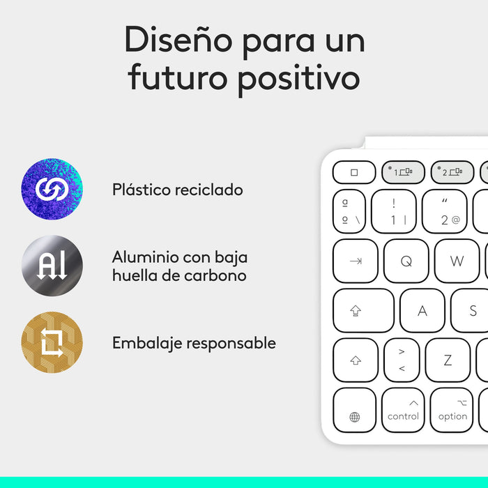 EAN 5099206126152 - Logitech 920-013011 teclado para móvil Español Bluetooth Gris, Blanco imagen 7