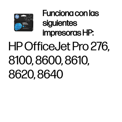 EAN 8861117489766 - HP 951XL High Yield Cyan Original Ink Cartridge cartucho de tinta 1 pieza(s) imagen 2