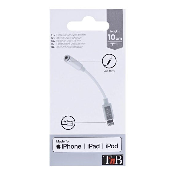 EAN 3303170107959 - T'nB ADACBLJACK cable de conector Lightning Blanco imagen 4