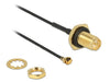 EAN 4043619895847 - DeLOCK 89584 cable coaxial RP-SMA MHF Negro, Oro imagen 1