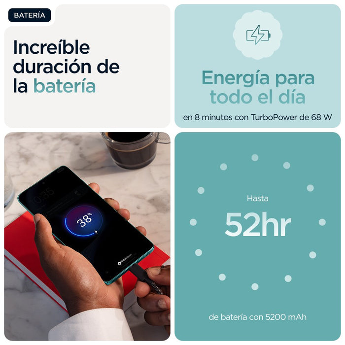 EAN 0840023295843 - Motorola edge 60 fusion 16,9 cm (6.67") SIM doble Android 15 5G USB Tipo C 8 GB 256 GB 5200 mAh Turquesa imagen 19