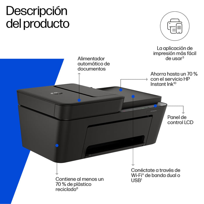 EAN 198701680222 - HP DeskJet 4320 Inyección de tinta térmica A4 4800 x 1200 DPI 8,5 ppm Wifi imagen 4